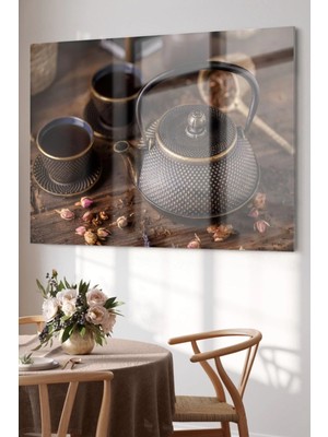 Çay Saati | Mutfak Temalı Cam Tablo | 50 x 70  cm