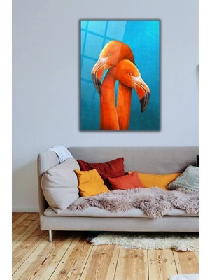 Flamingo Cam Tablo Duvar Dekarasyonu,ev Dekorasyon,duvar Tablosu,ev Hediyesi