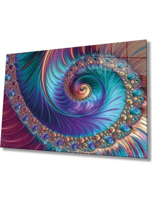 Renkli Soyut Sanatı Cam Tablo, Ev ve Ofis Duvar Dekoru, Hediyelik Büyük Temperli 4 mm Cam Tablo