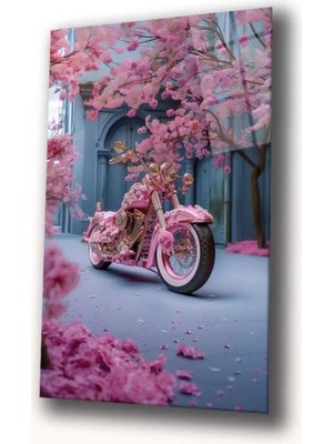 Bahar Gezintisi Cam Tablo Hediyelik Büyük Tablo Ev Ofis Dekoru