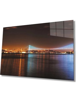 Istanbul Boğazı Manzara 4mm Dayanıklı Cam Tablo Temperli Cam