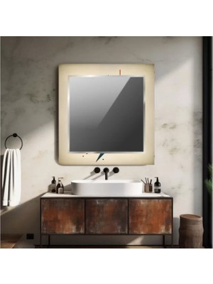 Dekorarif Desenli Kare Duvar Aynası 118