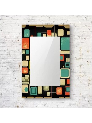 Dekorarif Desenli Dikdörtgen Duvar Aynası 135