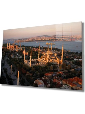 Marsilyan- Istanbul Manzaralı Cam Tablo Istanbul City View