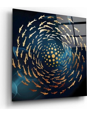 Marsilyan- Balıkların Girdabı Cam Tablo