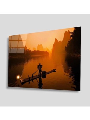 Marsilyan- Gün Batımı Cam Tablo