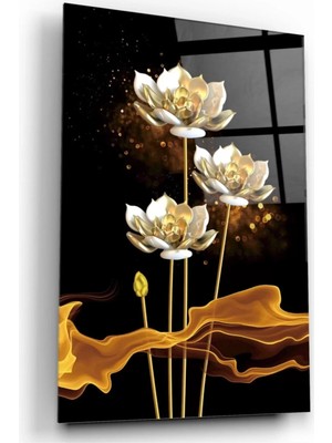 Marsilyan- Çiçekler Cam Tablo