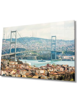 Marsilyan- Istanbul Boğaz Köprü Manzaralı  Cam Tablo