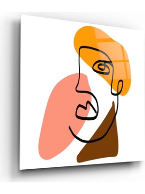 Marsilyan- Minimal Portreler Cam Tablo