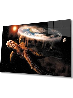 Marsilyan- Sırtında Dünya Taşıyan Kaplumbağa Tablo