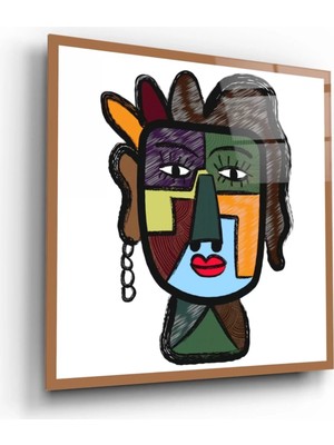 Marsilyan- Etnik Portre Cam Tablo