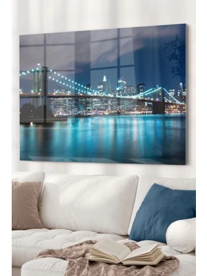 Marsilyan- Şehir Manzarası| Manzara Temalı Cam Tablo | 50X70 cm