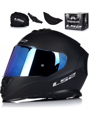 Ls2 Storm 2 Mat Siyah Fullface Motosiklet Kaskı Gökkuşağı Camlı