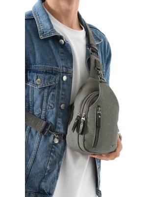 Erkek Bady Bag Göğüs Çantası Kanvas Kumaş Sırt Çantası 27*17 cm Günlük Omuz Çantası