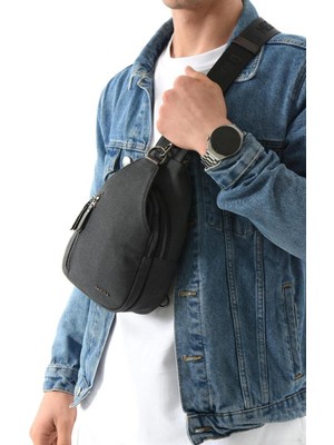 Erkek Bady Bag Göğüs Çantası Kanvas Kumaş Sırt Çantası 27*17 cm Günlük Omuz Çantası