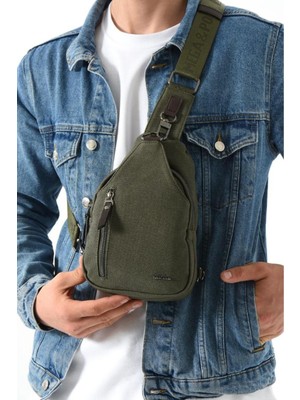 Erkek Bady Bag Göğüs Çantası Kanvas Kumaş Sırt Çantası 27*17 cm Günlük Omuz Çantası