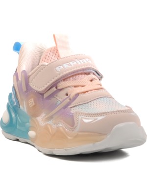 Pudra-Lila Cırtlı Çocuk Spor Ayakkabı 1977 P