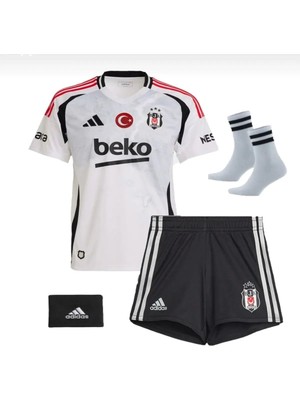 Beşiktaş. Kırmızı Şerit 24/25 Sezon Iç Saha Çocuk Forması 4 Parça