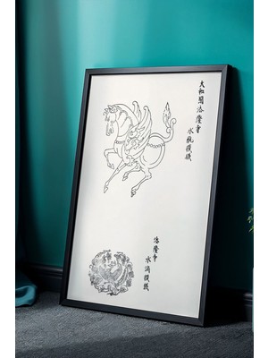 Artiera Japandi Serisi Doğal Ahşap Çerçeveli Tablo – Geleneksel Japon Mimari Deseni