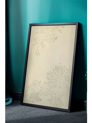 Artiera Doğal Ahşap Çerçeveli Japandi Tablo - Doğal Denge ve Zarafet