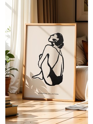 Artiera Bohem Dokunuş – Doğal Ahşap Çerçeveli Duvar Tablosu