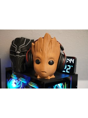 Dlc 3d Design Baby Groot Kulaklık Standı Kulaklık Tutucu Mükemmel Oyuncu Hediyesi Groot Kulaklık Headset Stand