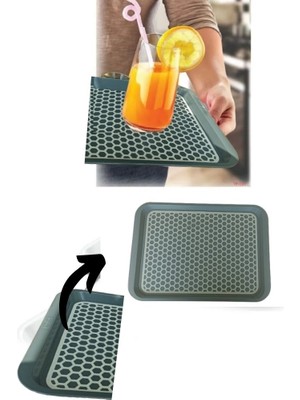 Kaydırmaz Tabanlı Servis Tepsi Sunum Tepsisi-1136-02