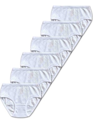 Panfilia %100 Pamuk Kız Çocuk Jakarlı Slip Külot Iç Çamaşır 6lı Set / Özten