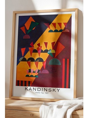 Artiera Wassily Kandinsky - Ekspresyonizm - Ahşap Çerçeveli Duvar tablosu