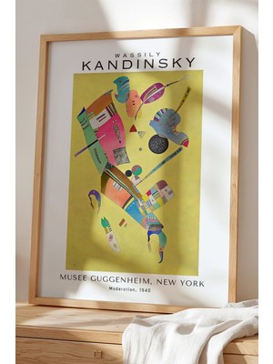Artiera Wassily Kandinsky - Ekspresyonizm - Ahşap Çerçeveli Duvar tablosu