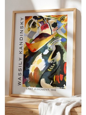 Artiera Wassily Kandinsky - Ekspresyonizm - Ahşap Çerçeveli Duvar tablosu