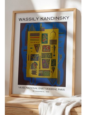 Artiera Wassily Kandinsky - Ekspresyonizm - Ahşap Çerçeveli Duvar tablosu