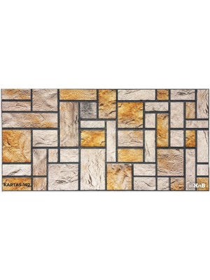 KnB Duvar Paneli ve Söve Karetaş Görünümlü  Strafor Duvar Paneli (12'li Paket)