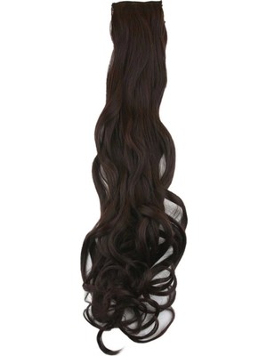 Fiber Sentetik Dalgalı 8 Parça Çıt Çıt - Koyu Kahve