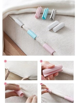 Büro Ev Ofis Düzeni Için 12ADET Yorgan Kılıfı Çarşaf Nevresim Kaydırmaz Klips Seti