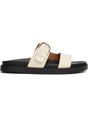 Tommy Hilfiger Krem Kadın Terlik FW0FW08512