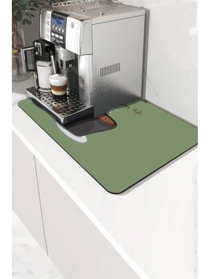 Valerine Life Kahve Makinesi Matı Sıvı Geçirmez Kaymaz Yıkanır Çaycı Çay Espresso Makinesi Pad 35X45CM 27250212