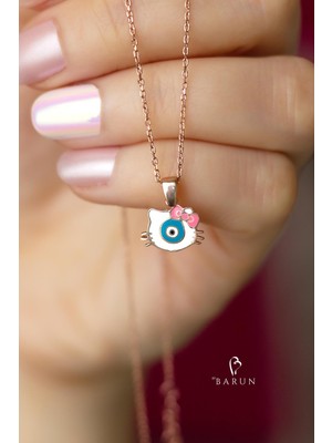 Hello Kids Model Mineli Kız Çocuk 925 Ayar Gümüş Kolye