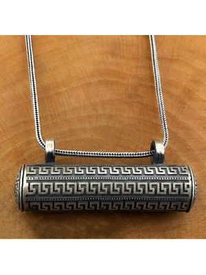 Büyük Boy 925 Ayar Gümüş Cevşen Muska Kabı Kolye