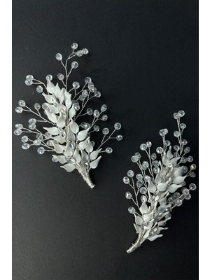 Agenta Sedef Mineli 2 Li Saç ve Gelin Türban Aksesuarı