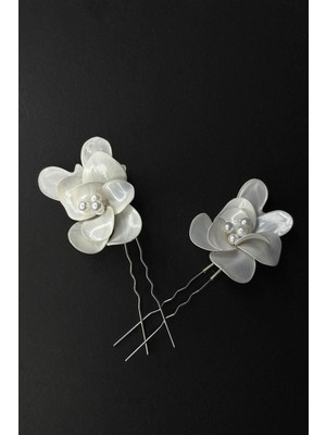 Sale Sedef Reçine 2 Li Firkete Saç ve Türban Gelin Aksesuarı