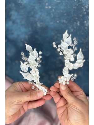 Mariso Sedef Reçine 2 Li Saç ve Türban Aksesuarı