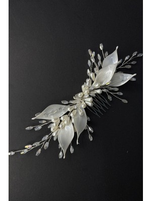 Vegensi Sedef Reçine Gelin Saç ve Türban Aksesuarı