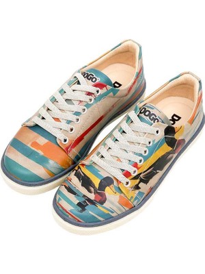 Kadın Vegan Deri Çok Renkli Sneakers - Goose Bumps Tasarım