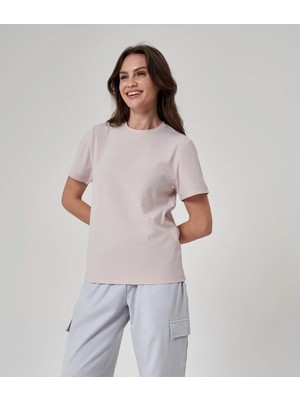 Exuma kadın pudra pembe tişört 1522110