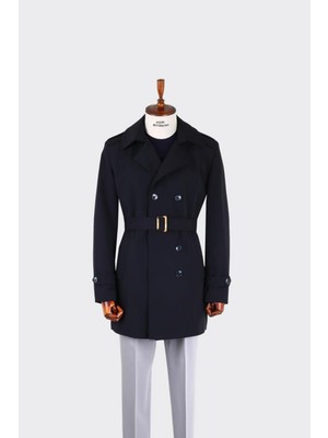 Kadir Büyükkaya Erkek Trençkot COAT-KAX9205W Su Geçirmez Modern Tasarım ile Şık Kullanım