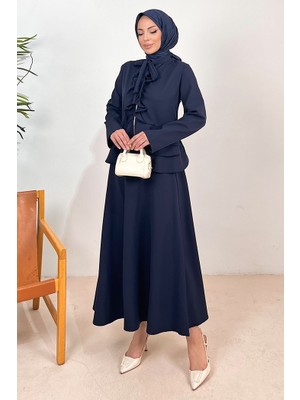 Nesla Tunik Etek Ikili Takım 1418 - Lacivert