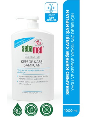 Sebamed Kepek Karşıtı Pirokton Olamin İçerikli Yağlanma Önleyici Etkili Şampuan 1000 ml