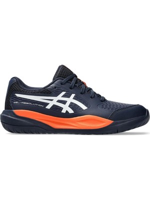 Asics Gel Resolution x Çocuk Lacivert Tenis Ayakkabısı Unisex Nefes Alabilir Yapı ile Konforlu