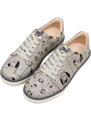 Kadın Vegan Deri Çok Renkli Sneakers - I Woof You Tasarım
